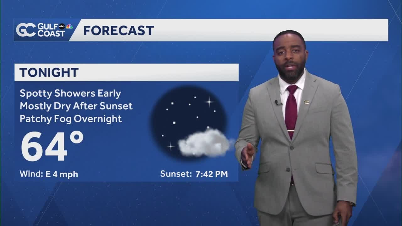 Isolated evening showers possible, mostly dry overnight - YouTube