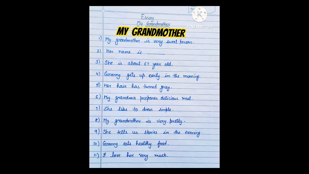 Essay On My Grandmother Easy Short