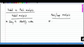 Basic Electrical Circuits: L09P08: Nodal vs Mesh Analysis
