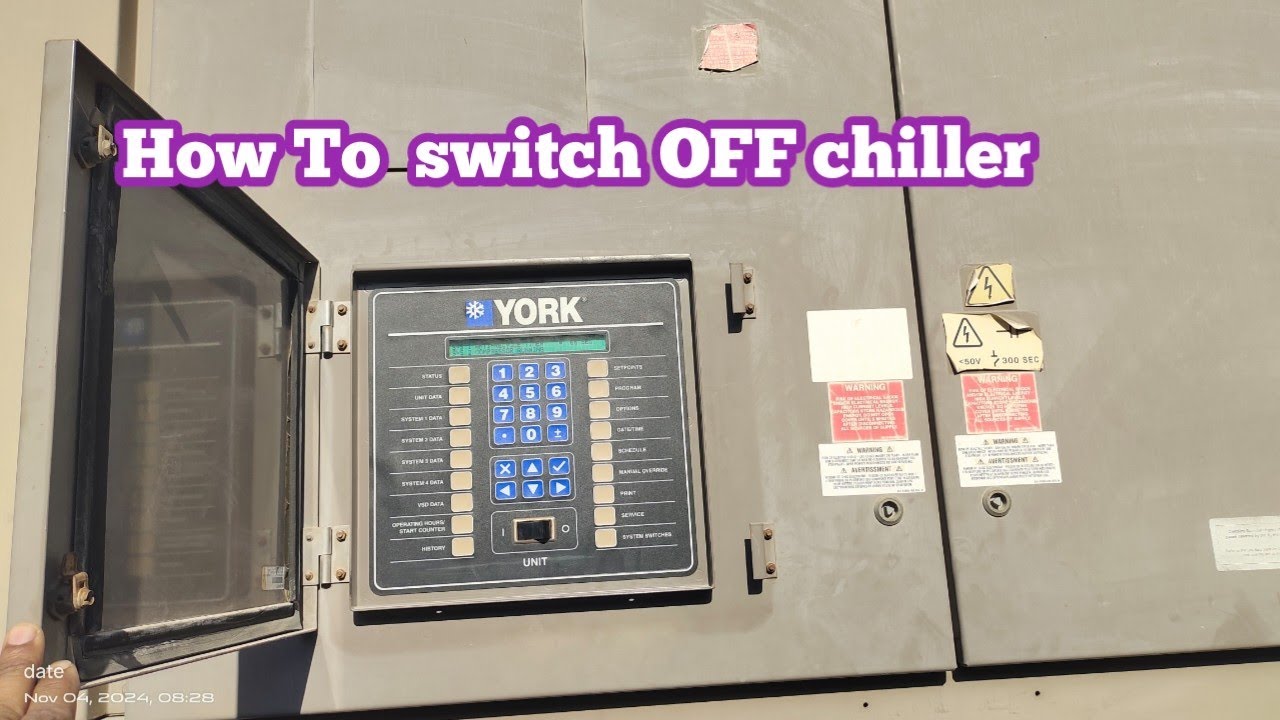 York YCIV screw chiller how to switch off | York YCIV screw chiller