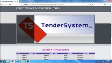 Online Tender Management System | Student Projects