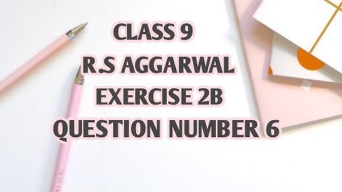 R.S Aggarwal Class 9 Chapter 2||Polynomials || Exercise 2B Question number:6 Full solution.