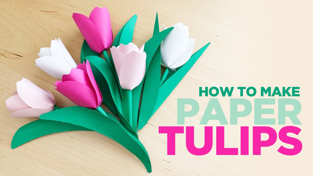 DIY Tulip Paper Flowers | How to Make Tulip Paper Flowers | Paper ...