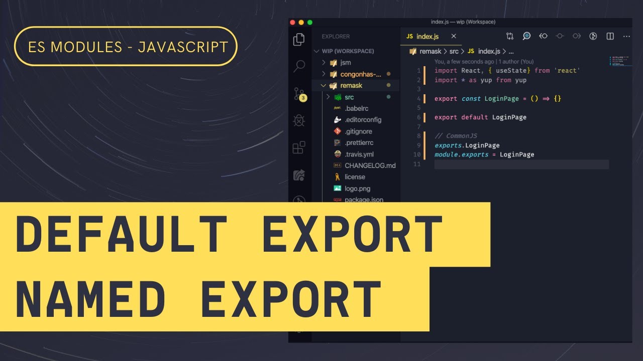 Entendendo default export e named export - YouTube Entendendo Default Export E Named Export - Youtube