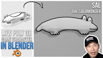 Making a Low Poly 3D Game Character in Blender Tutorial - 2.4: Sal The Salamander - Devlog 018