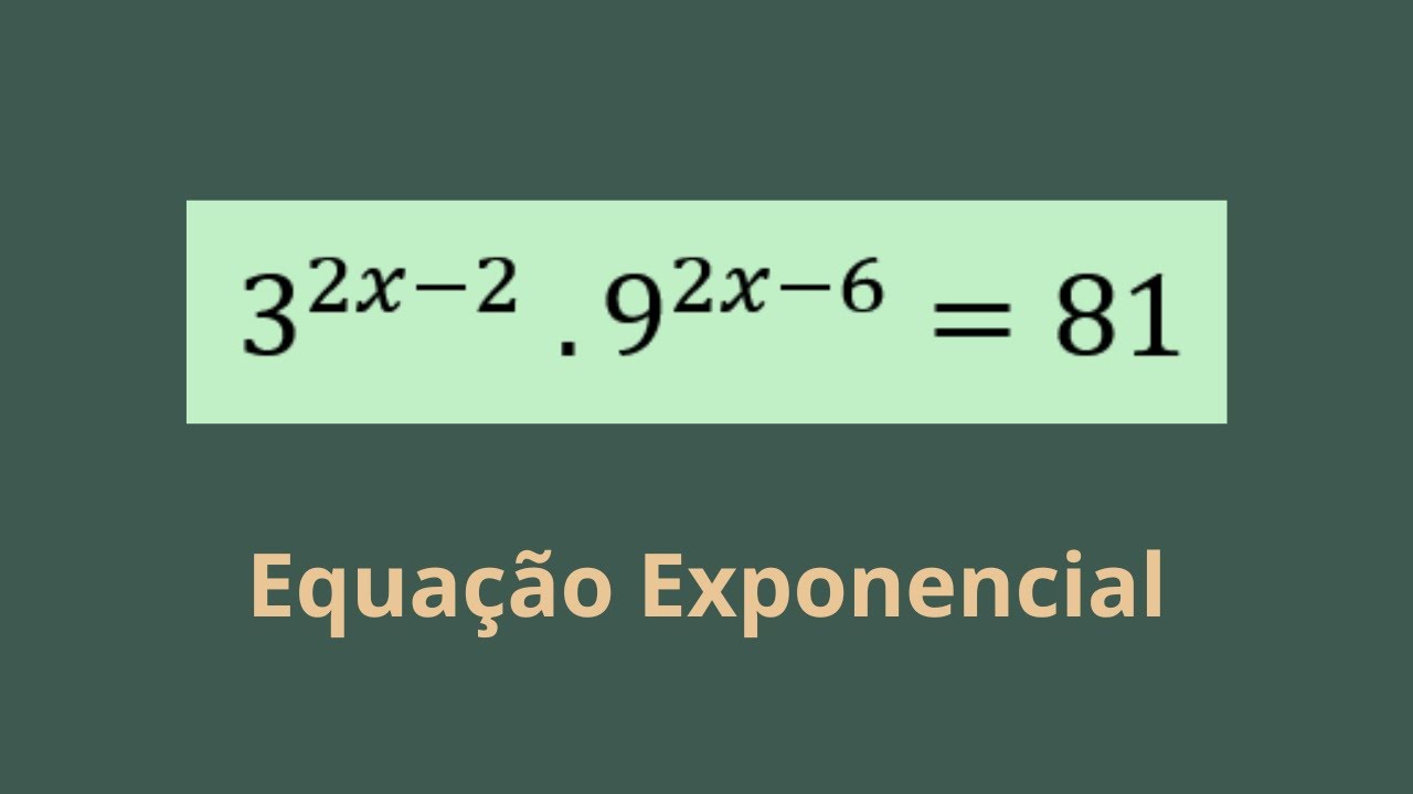 Equação Exponencial: Resolução Passo a Passo (Importante)