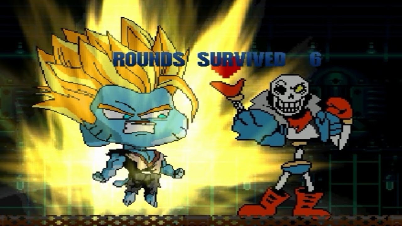 Team Gumball and Disbelief Papyrus vs. MUGEN Characters | FUNNY GAMING