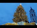 Главная елка на Кафедральной площади. Walk. Christmas tree. Vilnius.EU.Cities,people.