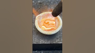 24K Gold Pouring / Work In Progress/ #casting #gold #24kgoldn #golden #jewellery  #mold #graphite