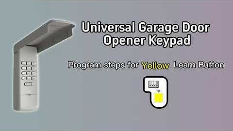 GIOATY 877/878MAX Garage Door Opener Keypad - Yellow Learn Button Door Opener Pairing & Use Tutorial
