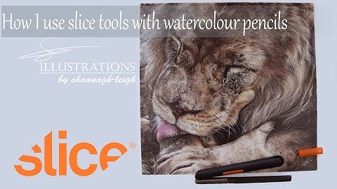 How I use slice tools with watercolour pencils | demonstration