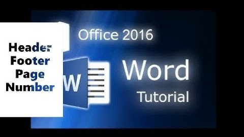 MS Word  Header and Footer  Page Number || MS Word Tutorial in Bangla