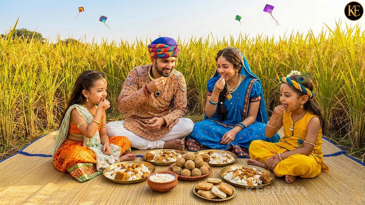 संक्रांति पर खेत में बैठकर खाया दही-चूड़ा, बाल कान्हा की मस्ती || YMKN || यशोमती मैय्या के नंदलाला