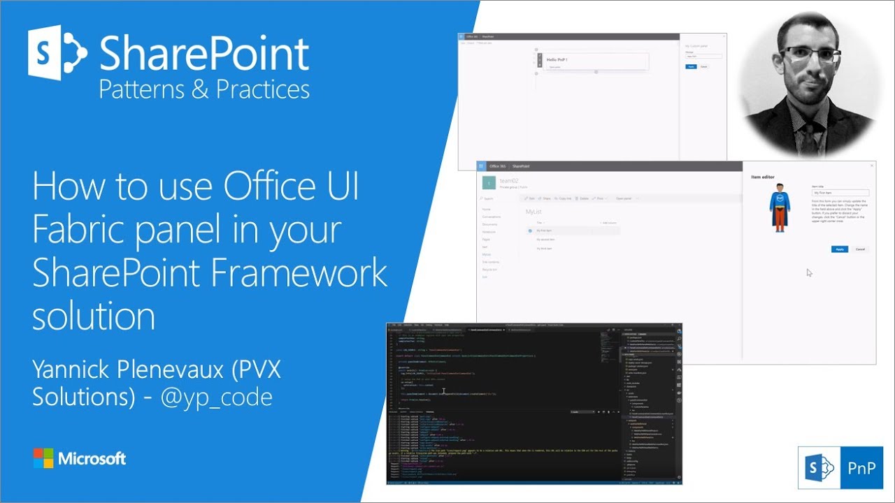 Community Demo - Using Office UI Fabric Panel in your SharePoint Framework  solution - YouTube