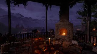 Fantasy Medieval Night Ambience | Crackling Fire, Crickets, Owl Sounds, Calming Nature Sounds screenshot 3