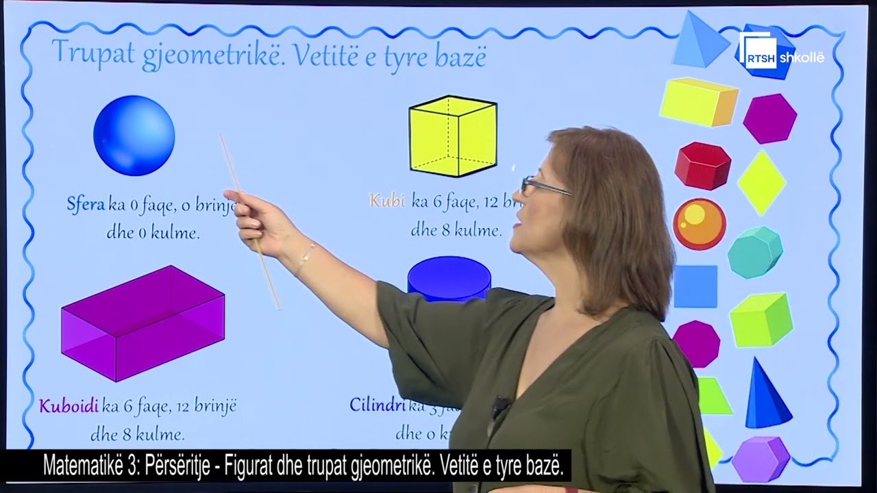 Përsëritje - Figurat dhe trupat gjeometrikë. Vetitë e tyre bazë |  Matematikë 3
