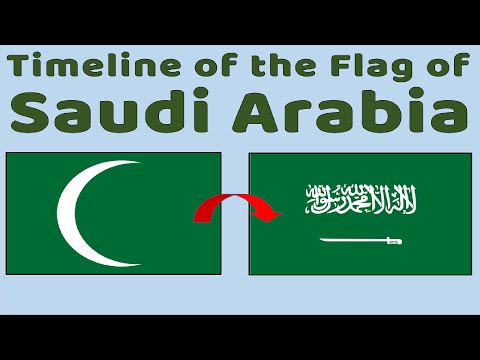 Vlajka Saúdské Arábie: Historický vývoj (s národní hymnou Saúdské Arábie)