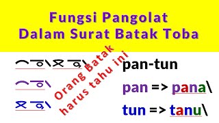 ᯀᯄ᯦᯲ᯘᯒ ᯅᯖᯄ᯦᯲ ᯖᯬᯅ Fungsi dan Cara Penggunaan Pangolat Dalam Surat Batak Toba