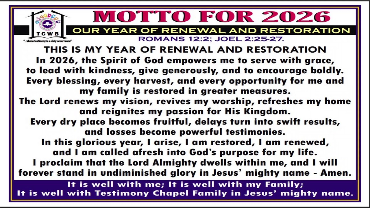 THANKSGIVING SUNDAY SERVICE 01/03/2026