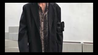 Oversized Blazer with Arm Wallet