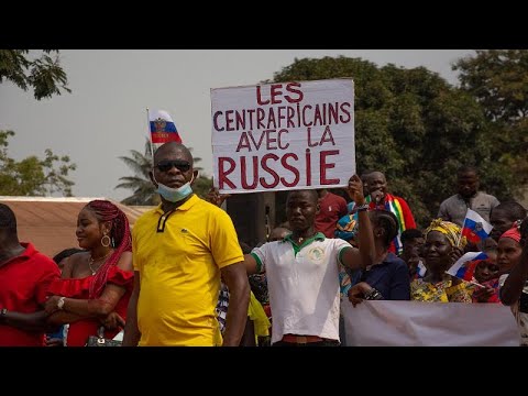 Pro-Russia protesters rally in Central African Republic