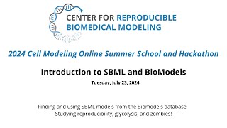 2024 Summer School & Hackathon - Day 2.2 - SBML and Biomodels