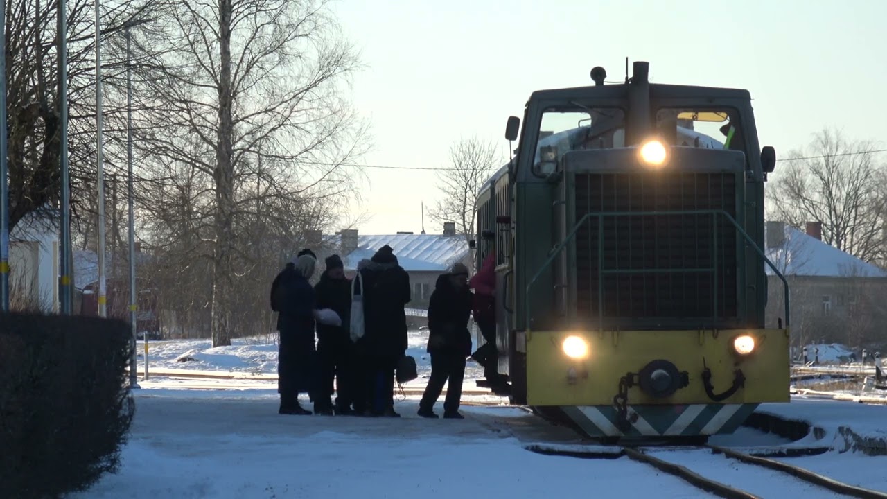Vilcieni Rīga - Gulbene (DR1AM) un Gulbene - Alūksne (TU7A), Gulbenes stacija, JANV/2025 #bānitis