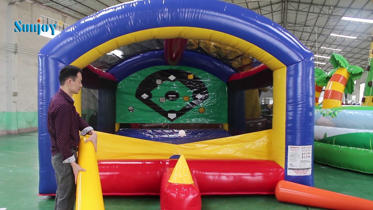 Sunjoy Inflatable Baseball Batting Cage For Sale YouTube