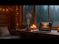 Cozy Rain in a Forest Cabin 🌧️☕️ | Relaxing Music, Rainy Night ASMR | 10 Minutes Escape #cozy #rain