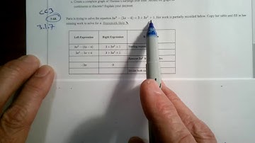 CPM CC3 Section 3.1.7 #3-68 (steps in solving an equation)