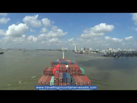 Video Container vessel leaving the port of Ho Chi Minh,... - youtube