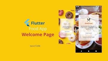 Flutter UI - Food App - Welcome Page - Speed Code