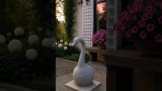 Cheap Cement Craft → Beautiful Swan Garden Decor 🦢✨ #gardenideas #garden
