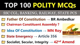 Polity Top 100 MCQs | Indian Polity Gk MCQs Questions And Answers | Polity Quiz | #ssccgl2022 screenshot 1