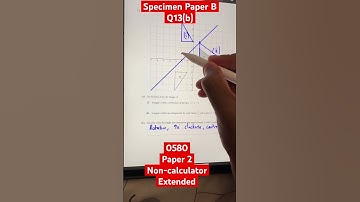 0580/02B/SP/25 | Q13(b) | Cambridge IGCSE Math extended Specimen Paper 2 #mathshorts #extendedmath