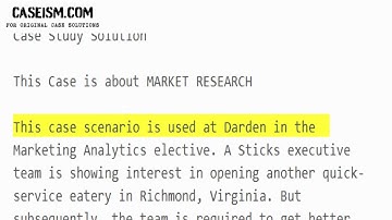 Segmentation at Sticks Kebob Shop Case Study Help - Caseism.com