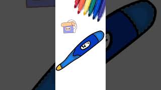 How to draw Thermometer Digital shorts cartoon kawaiidrawing drawing cutedraws