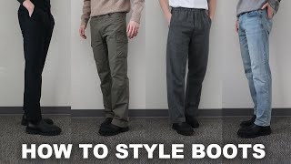 How to Style 'Black Boots' Black Boots Style Men