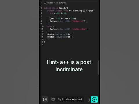 Guess the output of the java program. programming videos Java. java ...
