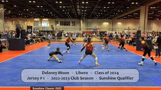 Delaney Moon #1 Volleyball Highlights from Sunshine Qualifier 2023 #libero