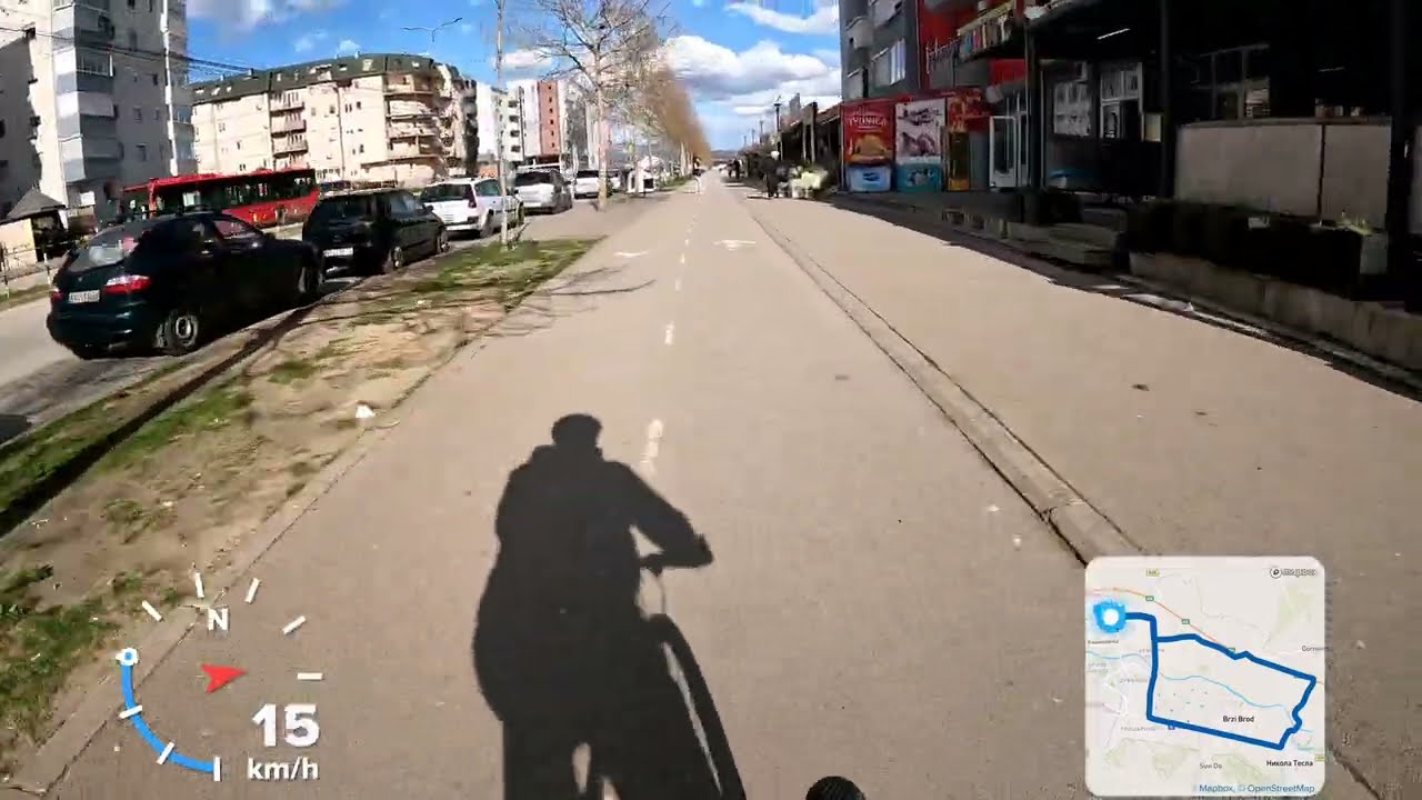 Vožnja biciklom | Bike ride Niš (Pantelej - G. Vrezina - Broj 6 - Pantelej) | GoPro TimeWarp