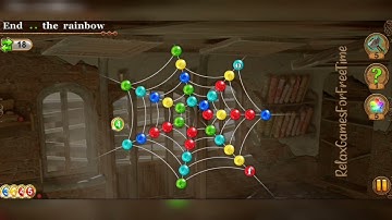 Rainbow Web - Level 3 gameplay unique match 3 logic puzzle renovating decor android game walkthrough