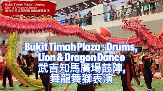 Bukit Timah Plaza Drums, Lion Dragon Dance #cny2026 武吉知馬廣場鼓陣，舞獅舞龍表演 [4K HDR]