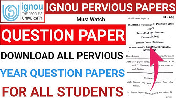 Ignou pervious year question paper download Ignou ka previous year question paper download Kasa Kara