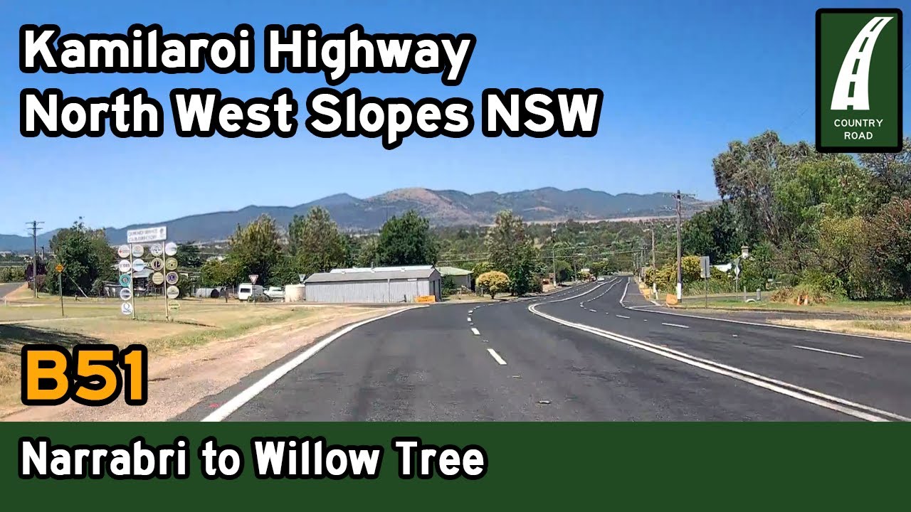 Driving from Narrabri via Gunnedah, Quirindi to Willow Tree – B51 Kamilaroi Highway [4K]