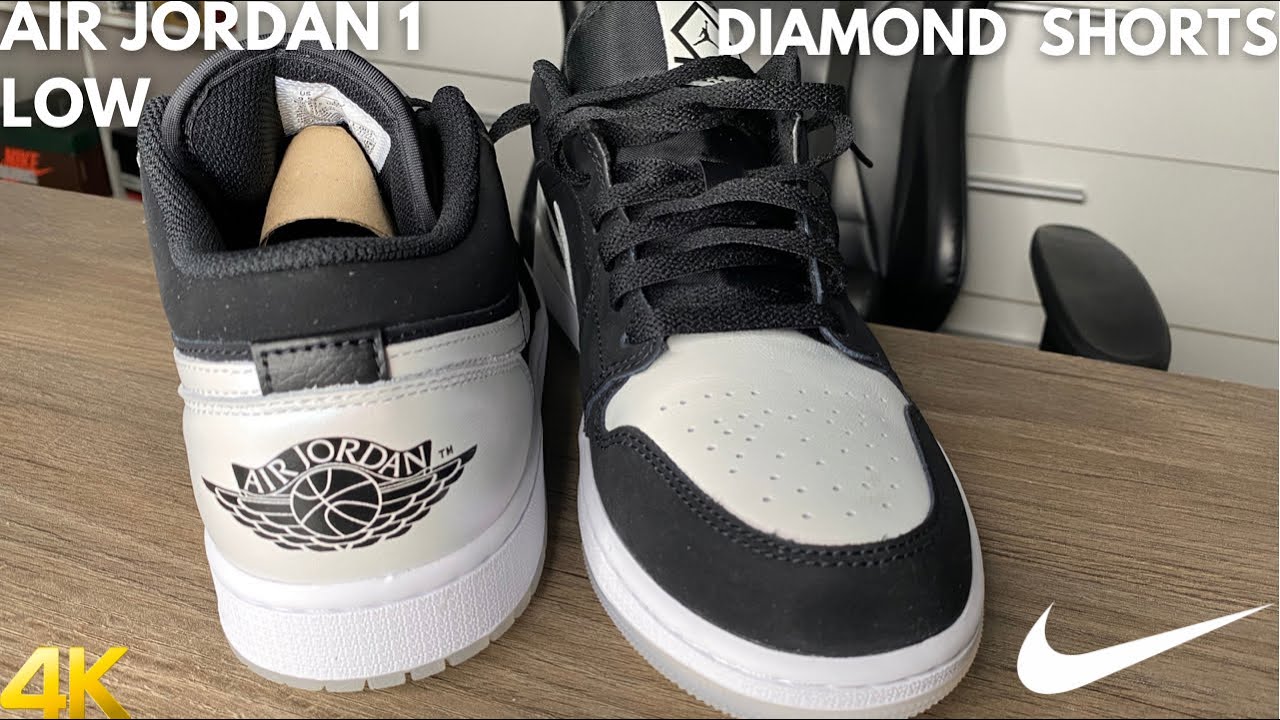 Air Jordan 1 Low Diamond Shorts On Feet Review - YouTube