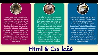 تصميم كروت بداخلها صورة دائرة  Cards with Circular images HTML CSS