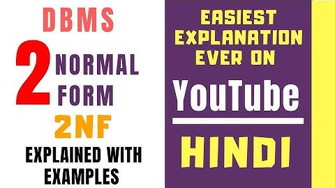 Second Normal Form Explained with Examples ll 2NF and Partial Dependency Explained in Hindi ll DBMS