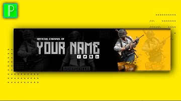 Create Abstract YouTube Banner On Android || PUBG Gaming Channel Art || Asik Ahmed  ||