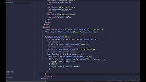 Building a simple Filterable List in Vanilla Javascript